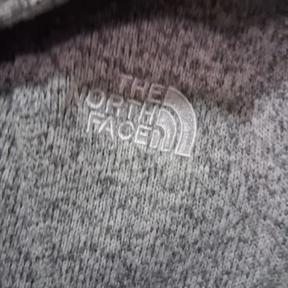 The North Face Heather Gray Fleece Zipper Hoodie Size XL - Picture 3 of 4